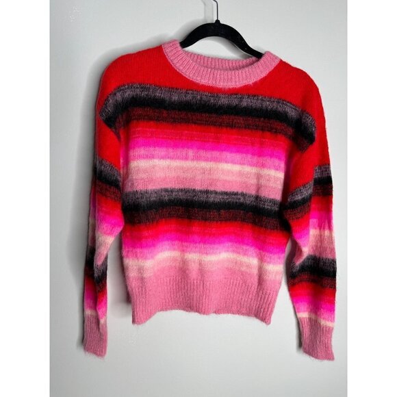 Anthropologie Essentiel Antwerp Como Red Pink Stripe Sweater Jumper XS NWT $330 - Picture 4 of 10